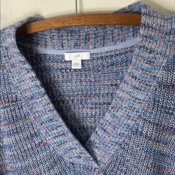 J. JILL Textured Knit V-Neck 3/4 Sleeve Sweater Size Large - Picture 5 of 15